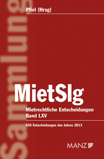 Mietrechtliche Entscheidungen (f. Österreich). Bd.65