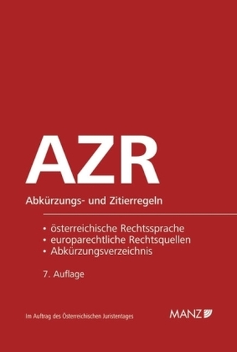 AZR - Abkürzungs- und Zitierregeln (f. Österreich)