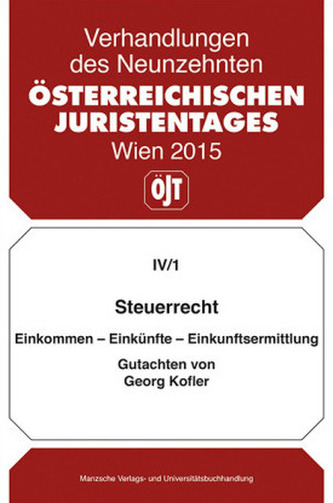 19. Österreichischer Juristentag 2015 Steuerrecht