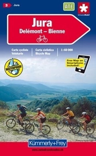 Kümmerly & Frey Karte Jura, Delsberg-Biel. Jura, Delémont-Bienne