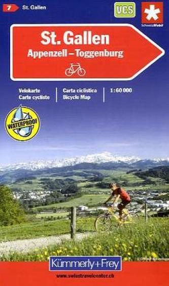 Kümmerly & Frey Karte St. Gallen, Appenzell, Toggenburg
