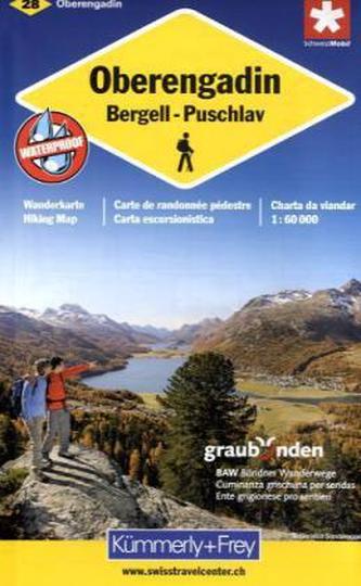 Kümmerly & Frey Karte Oberengadin. Engiadin'Ota