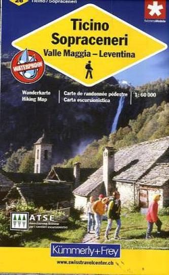 Kümmerly & Frey Karte Tessin, Nord. Ticino, Sopraceneri