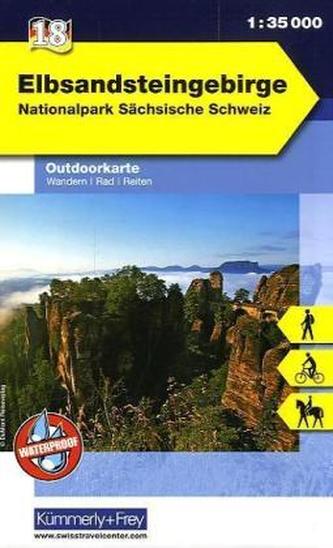 Kümmerly & Frey Outdoorkarte Elbsandsteingebirge
