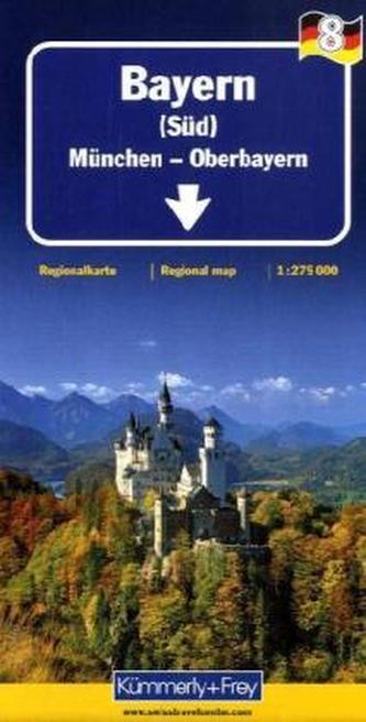 Kümmerly & Frey Karte Bayern (Süd)