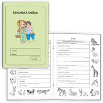Žákovská knižka 1. ročník - mesačné hodnotenie (zelená)