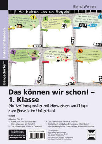 Das können wir schon! - 1. Klasse, 4 Poster DIN A1