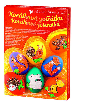 Sada k dekorování vajíček - korálková zvířátka