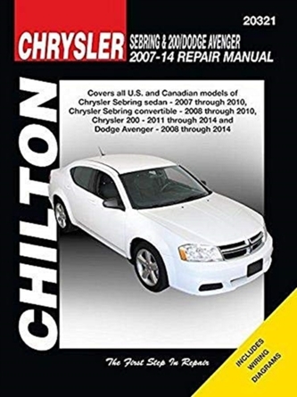 Chrysler Sebring & 200 Dodge Avenger Automotive Re