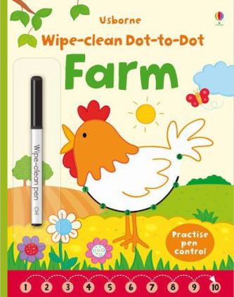 Wipe-clean Dot-to-dot Farm, w. pen