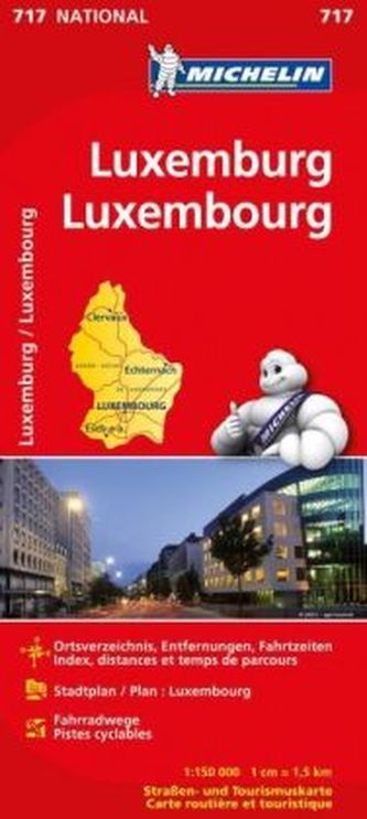Michelin Karte Luxemburg. Luxembourg