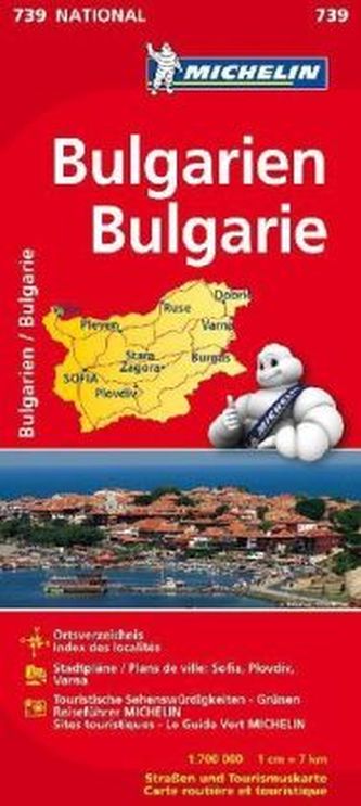 Michelin Karte Bulgarien. Bulgarie