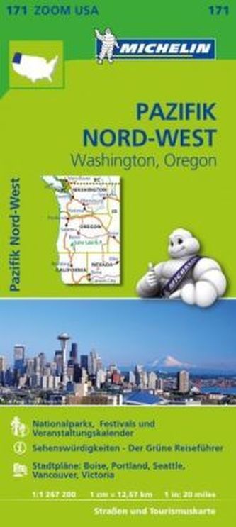 Michelin Karte Pazifik Nord-West