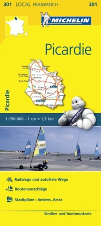 Michelin Karte Picardie. Pas-de-Calais, Somme