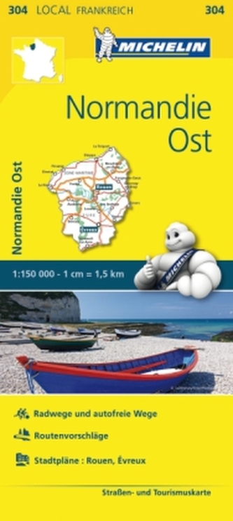 Michelin Karte Normandie Ost. Eure, Seine-Maritime