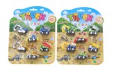Autá stavebné mini 6 ks plast 5-6cm mix druhov na karte