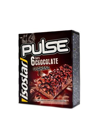 Isostar 6 x 23g bar pulse guarana - čokoládová