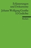 Johann Wolfgang Goethe: 10 Gedichte
