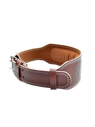 Fitness opasok celokožený brown MFB246 - veľkosť XL