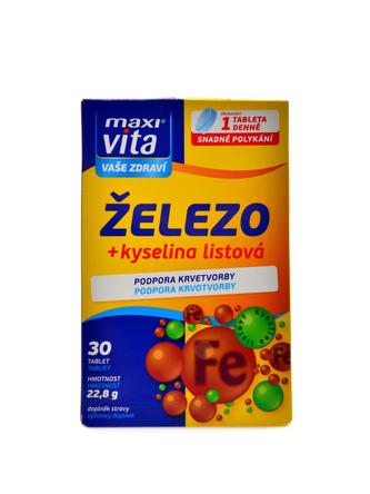 Maxivita železo + kyselina listová 30 tablet