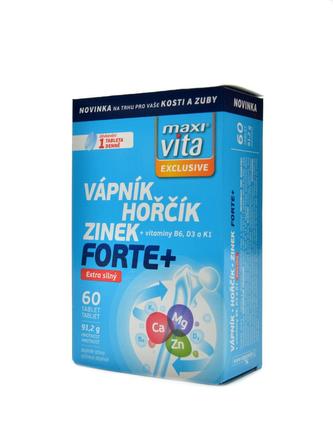 Maxivita vápnik-horčík-zinok forte+ 60 tabliet