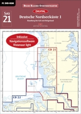 Delius Klasing-Sportbootkarten Deutsche Nordseeküste, DVD-ROM, Ausgabe 2016. Tl.1