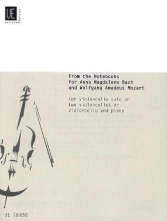 From the Notebooks for Anna Magdalena Bach and Wolfgang Amadeus Mozart, für Violoncello, 2 Violoncelli oder Violoncello und Klav