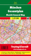 Freytag & Berndt Poster München, Gesamtplan, mit Metallstäben. Munich, General Map