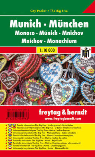 Freytag & Berndt Stadtplan München. Munich; Monaco di Baviera. Mnichov, Monachium