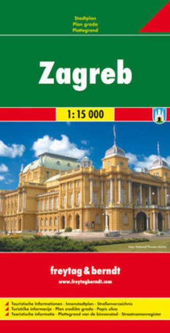 Freytag & Berndt Stadtplan Zagreb. Zagabria