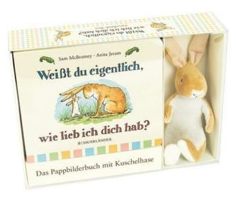 Weißt du eigentlich, wie lieb ich dich hab?, in Geschenkbox m. Kuschelhase