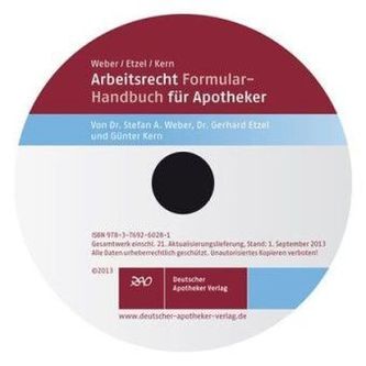 Arbeitsrecht Formular-Handbuch für Apotheker, CD-ROM
