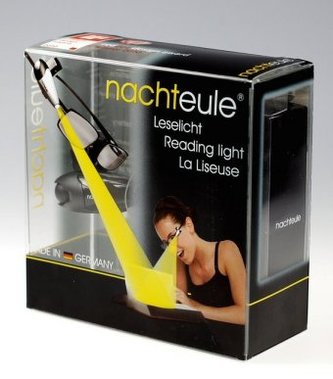 Nachteule - Das Leselicht für die Brille, m. Ersatzbatterie