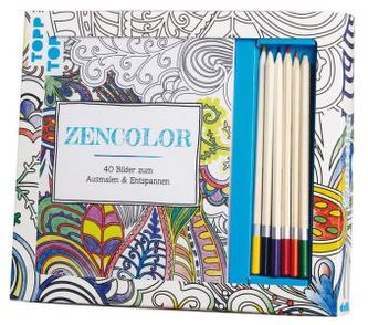 Kreativ-Set Zencolor, m. 6 Buntstiften