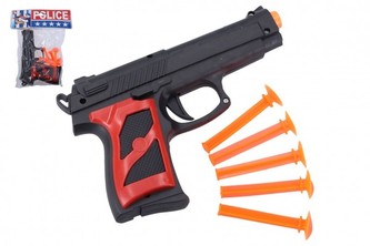 Pistole + přísavky 5ks plast 16cm