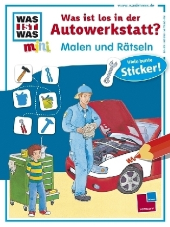 Was ist los in der Autowerkstatt?, Malen und Rätseln