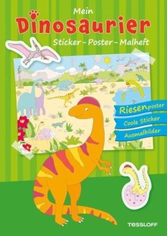 Mein Dinosaurier Sticker-Poster-Malheft