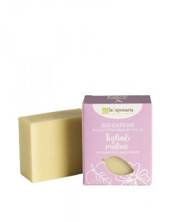 laSaponaria Tuhé olivové mýdlo BIO - Lípa a sléz (100 g)