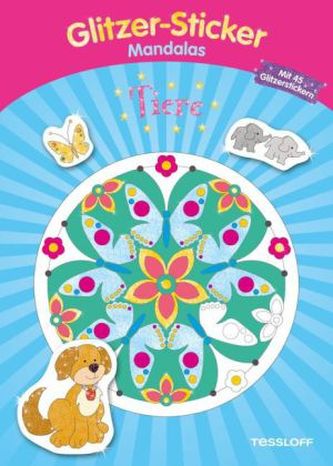 Glitzer-Sticker Mandalas Tiere