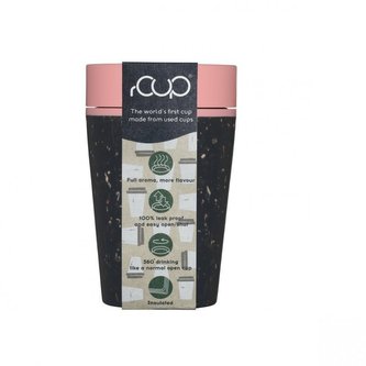 rCUP (227 ml) - čierna/ružová - z jednorazových papierových kelímkov