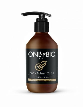 OnlyBio Regenerační sprchový gel a šampon pro muže (250 ml)