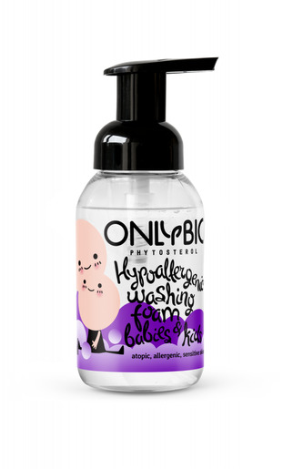 OnlyBio Hypoalergenní dětská mycí pěna (250 ml) - jemná mycí pěna