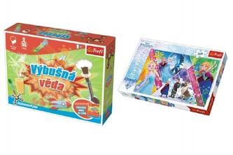 Výbušná věda vědecká hra 25 pokusů Science4you v krabici 38x29,5x8cm + Puzzle Cars gratis 260dílků
