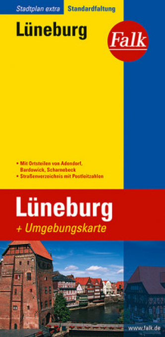 Falk Plan Stadtplan Extra Standardfaltung Lüneburg mit Ortsteilen von Adendorf