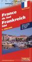 Hallwag Straßenkarte Frankreich Süd. France du Sud. France South. Francia del Sud