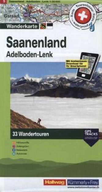 Hallwag Wanderkarte Saanenland, Adelboden, Lenk