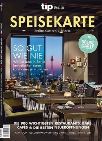 Berlins Gastro Guide - Speisekarte 2016