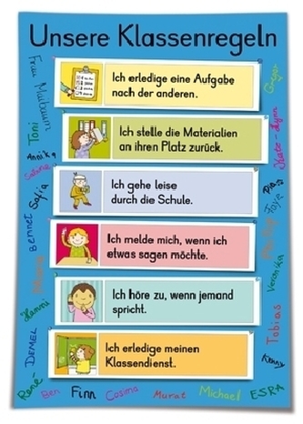 Unsere Klassenregeln (Bildkarten)