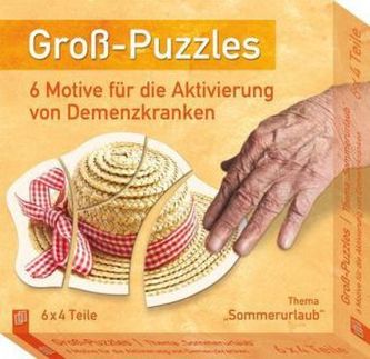 Groß-Puzzles: 6 Motive für die Aktivierung von Demenzkranken, Thema 'Sommerurlaub'
