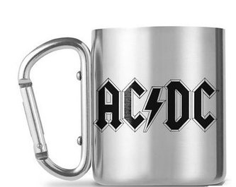 Kovový hrnek s karabinou 240 ml - AC/DC